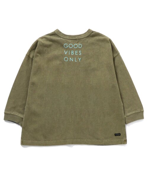 F.O.KIDS（エフオーキッズ）の「3柄オーバーダイ長袖Tシャツ（Tシャツ/カットソー・キッズ・チャコール/オレンジ/カーキ・80/160/150/140/130/120/110/100/90）」の5枚目の写真