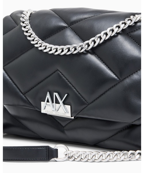 ARMANI EXCHANGE(アルマーニエクスチェンジ)の「【A|X アルマーニ エクスチェンジ】AXロゴ キルティングチェーンショルダーバック(ZOZO限定カラー含)(ショルダーバッグ・レディース・ブラック・FREE)」の5枚目の写真