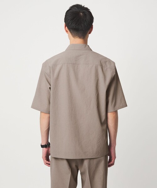 green label relaxing(グリーンレーベルリラクシング)の「ボイル メッシュ オープンカラー 半袖 シャツ -吸水速乾-(シャツ/ブラウス・メンズ・ダークグレー/モカ/ネイビー・M/L/XL/S)」の11枚目の写真