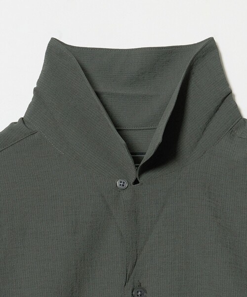 green label relaxing(グリーンレーベルリラクシング)の「ボイル メッシュ オープンカラー 半袖 シャツ -吸水速乾-(シャツ/ブラウス・メンズ・ダークグレー/モカ/ネイビー・M/L/XL/S)」の21枚目の写真