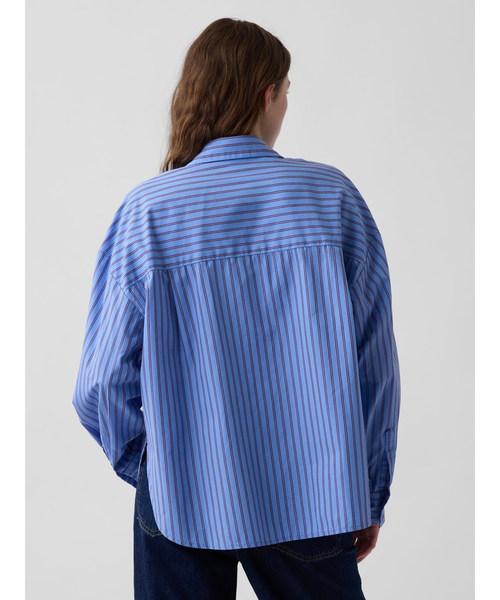 GAP(ギャップ)の「ポプリン オーバーサイズシャツ(シャツ/ブラウス・レディース・ホワイト/レッド/ブルー/マルチ・XS/S/XXS/M/L)」の9枚目の写真