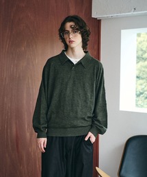 Elanque（エランク）の「Sheep Embroidery Knit Polo / ヒツジ柄編みニットポロ（ニット/セーター）」