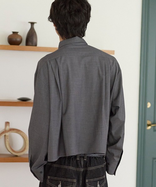 PBLIM(ページボーイリム)の「《UNISEX》2WAYボタンボクシーシャツ(シャツ/ブラウス・レディース・グレー/ブルー・FREE)」の15枚目の写真