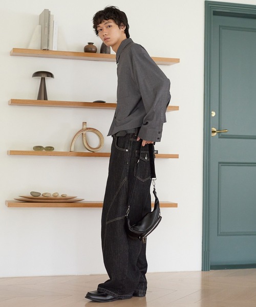 PBLIM(ページボーイリム)の「《UNISEX》2WAYボタンボクシーシャツ(シャツ/ブラウス・レディース・グレー/ブルー・FREE)」の17枚目の写真
