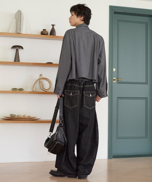PBLIM(ページボーイリム)の「《UNISEX》2WAYボタンボクシーシャツ(シャツ/ブラウス・レディース・グレー/ブルー・FREE)」の19枚目の写真