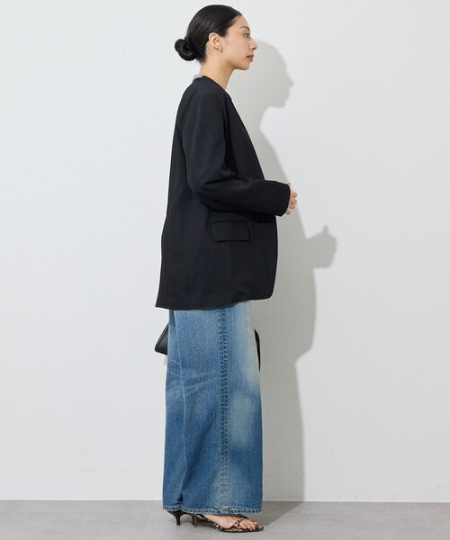 Whim Gazette(ウィムガゼット)の「【インフルエンサーコラボ】ノーカラージャケット(ノーカラージャケット・レディース・オフホワイト/ブラック・FREE)」の19枚目の写真
