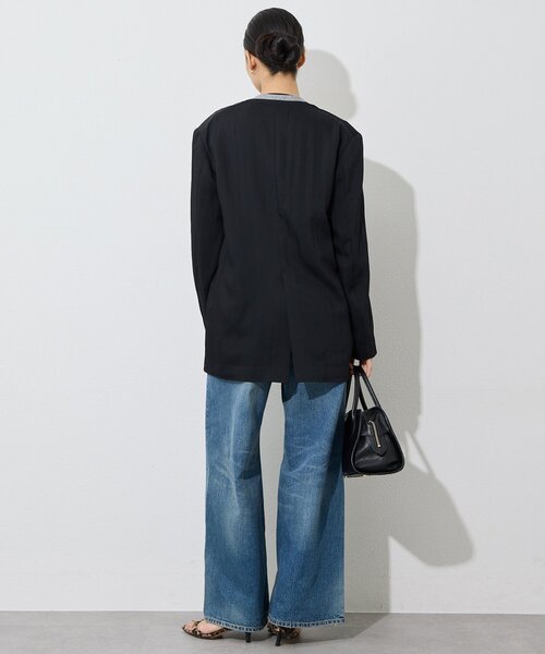 Whim Gazette(ウィムガゼット)の「【インフルエンサーコラボ】ノーカラージャケット(ノーカラージャケット・レディース・オフホワイト/ブラック・FREE)」の18枚目の写真