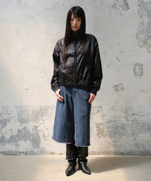 W WASHED COTTON BURMUDA PANTS (NAVY)