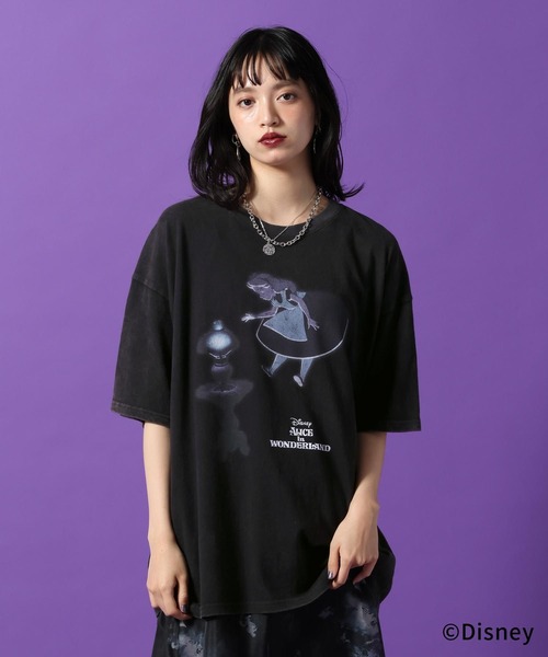 PAGEBOY(ページボーイ)の「Disney【ふしぎの国のアリス】ルーズT(Tシャツ/カットソー・レディース・オフホワイト/ブラック/チャコールグレー・FREE)」の18枚目の写真