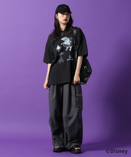 PAGEBOY(ページボーイ)の「Disney【ふしぎの国のアリス】ルーズT(Tシャツ/カットソー・レディース・オフホワイト/ブラック/チャコールグレー・FREE)」の17枚目の写真