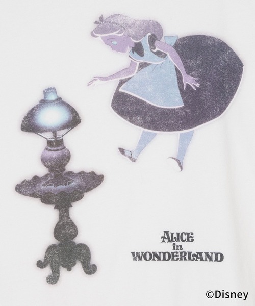PAGEBOY(ページボーイ)の「Disney【ふしぎの国のアリス】ルーズT(Tシャツ/カットソー・レディース・オフホワイト/ブラック/チャコールグレー・FREE)」の4枚目の写真
