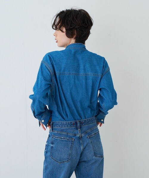 Rouge vif(ルージュヴィフ)の「デニムタイリボンシャツ/ブラウス(シャツ/ブラウス・レディース・ブルー・フリー)」の14枚目の写真
