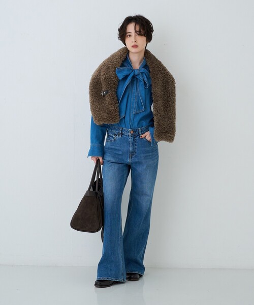 Rouge vif(ルージュヴィフ)の「デニムタイリボンシャツ/ブラウス(シャツ/ブラウス・レディース・ブルー・フリー)」の19枚目の写真