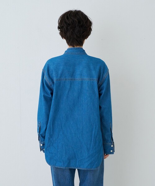 Rouge vif(ルージュヴィフ)の「デニムタイリボンシャツ/ブラウス(シャツ/ブラウス・レディース・ブルー・フリー)」の5枚目の写真