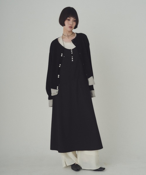 SOYEN（ソイエン）の「ヘンリーキャミワンピース（ワンピース・レディース・ブルー/ベージュ/ブラック・F）」の2枚目の写真