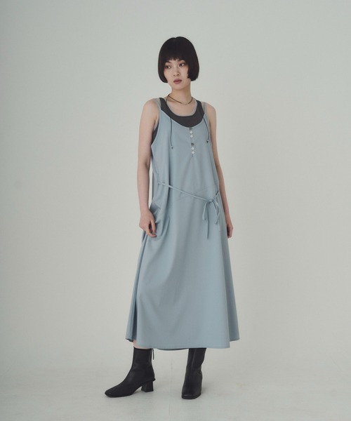SOYEN（ソイエン）の「ヘンリーキャミワンピース（ワンピース・レディース・ブルー/ベージュ/ブラック・F）」の13枚目の写真