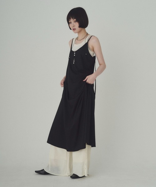 SOYEN（ソイエン）の「ヘンリーキャミワンピース（ワンピース・レディース・ブルー/ベージュ/ブラック・F）」の4枚目の写真