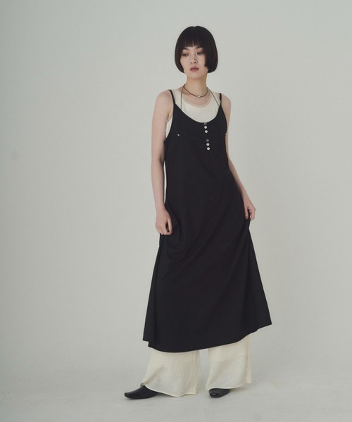 SOYEN（ソイエン）の「ヘンリーキャミワンピース（ワンピース・レディース・ブルー/ベージュ/ブラック・F）」の6枚目の写真