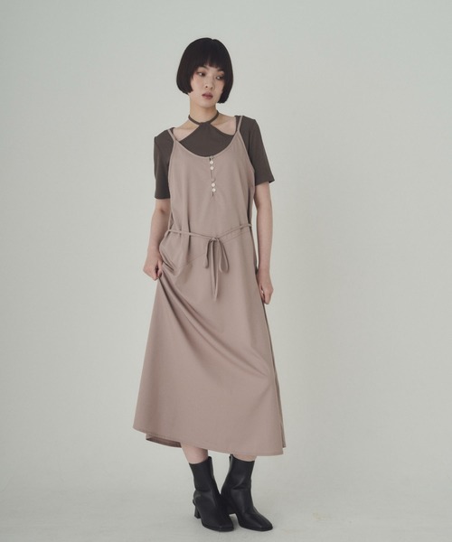SOYEN（ソイエン）の「ヘンリーキャミワンピース（ワンピース・レディース・ブルー/ベージュ/ブラック・F）」の8枚目の写真