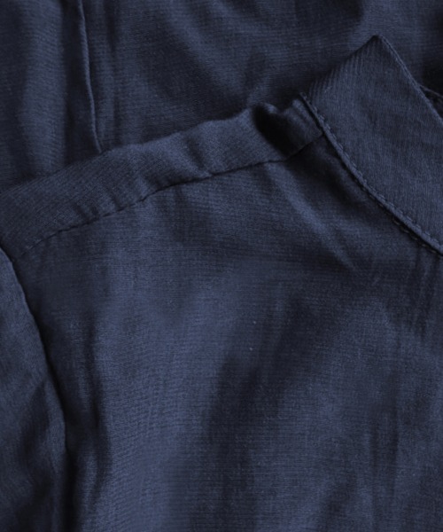 ReRe(リリ)の「バンドカラーブラウス(シャツ/ブラウス・レディース・ベージュ/ネイビー・MEDIUM/X-LARGE/LARGE/XX-LARGE)」の11枚目の写真