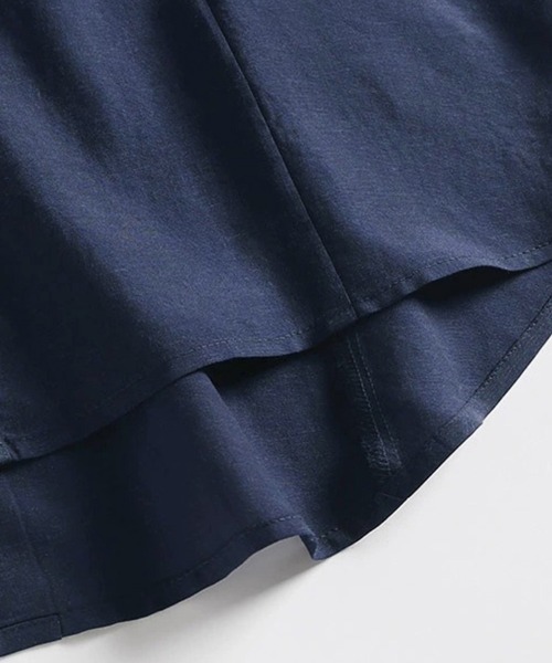 ReRe(リリ)の「バンドカラーブラウス(シャツ/ブラウス・レディース・ベージュ/ネイビー・MEDIUM/X-LARGE/LARGE/XX-LARGE)」の12枚目の写真