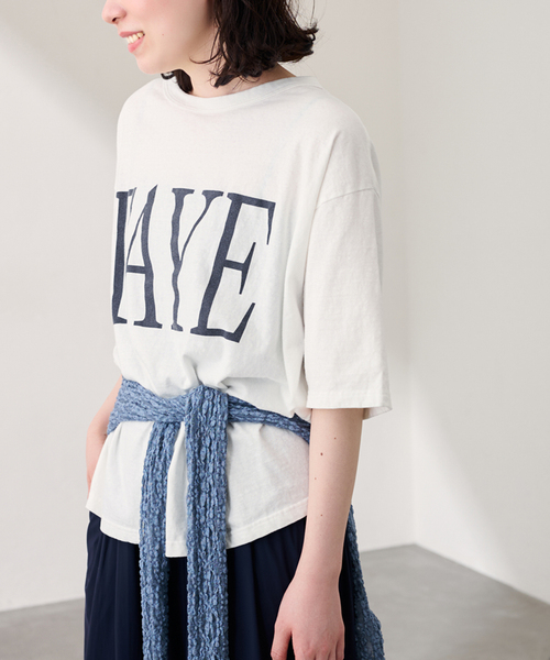 FRAMeWORK(フレームワーク)の「≪WEB限定+一部店舗 / 追加≫ラフィー天竺ネームロゴTEE 3(Tシャツ/カットソー・レディース・ベージュ/チャコールグレー/ホワイト・FREE)」の10枚目の写真