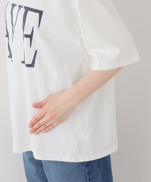FRAMeWORK(フレームワーク)の「≪WEB限定+一部店舗 / 追加≫ラフィー天竺ネームロゴTEE 3(Tシャツ/カットソー・レディース・ベージュ/チャコールグレー/ホワイト・FREE)」の20枚目の写真
