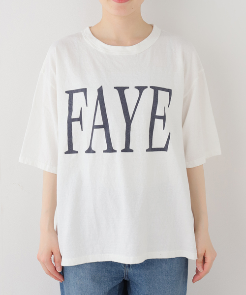 FRAMeWORK(フレームワーク)の「≪WEB限定+一部店舗 / 追加≫ラフィー天竺ネームロゴTEE 3(Tシャツ/カットソー・レディース・ベージュ/チャコールグレー/ホワイト・FREE)」の4枚目の写真