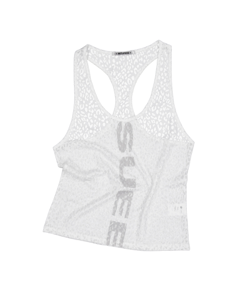 SETUP-EXE(セットアップイーエックスイー)の「SHEER LEOPARD LOOSE SLEEVELESS / WHITE(Tシャツ/カットソー・レディース・その他・OS)」の11枚目の写真