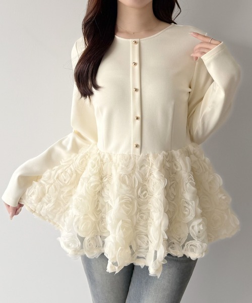EMOTIONAL COLLAGE RIB TOP（Tシャツ/カットソー）｜Ameri（アメリ）の