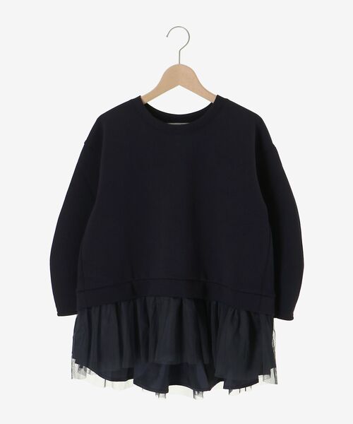 le.coeur blanc(ルクールブラン)の「TORRAZZO DONNA 裾チュールドッキングスウェット(スウェット・レディース・グレー/ネイビー・38)」の15枚目の写真