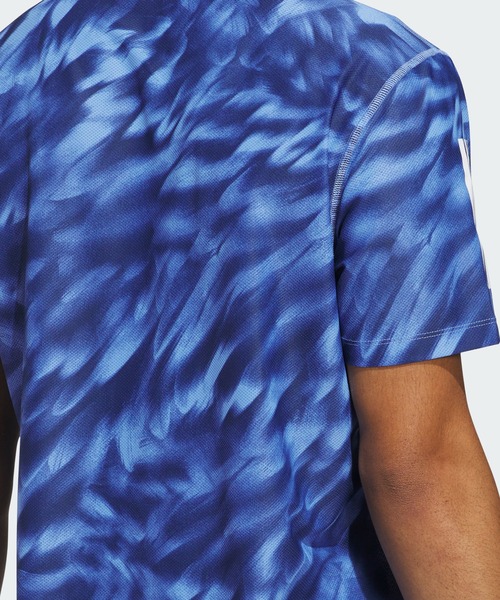 adidas(アディダス)の「オウン ザ ラン 総柄プリント 半袖Tシャツ / アディダス adidas(Tシャツ/カットソー・メンズ・ブルー・3XL/LARGE/MEDIUM/SMALL/X-LARGE/X-SMALL)」の5枚目の写真