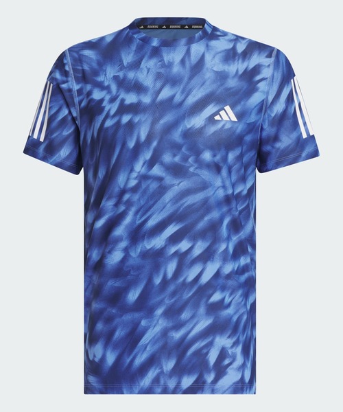 adidas(アディダス)の「オウン ザ ラン 総柄プリント 半袖Tシャツ / アディダス adidas(Tシャツ/カットソー・メンズ・ブルー・3XL/LARGE/MEDIUM/SMALL/X-LARGE/X-SMALL)」の7枚目の写真