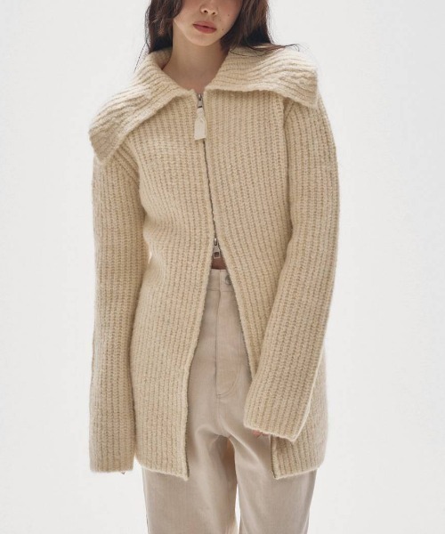TODAYFUL(トゥデイフル)の「【TODAYFUL/トゥデイフル】Square Collar Cardigan/スクエアカラーカーディガン(カーディガン/ボレロ・レディース・キナリ/グレー・36)」の2枚目の写真