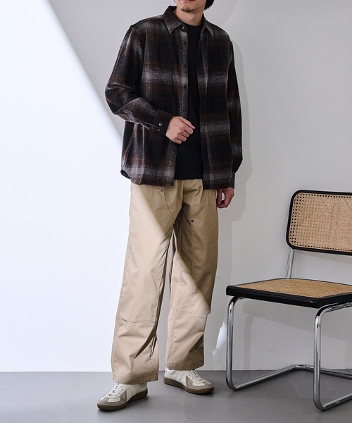 MAGASIN DE MODE Brew(マガジンデモードブリュー)の「【MAGASIN DE MODE Brew】オンブレチェックワークシャツ 6470-1072 MNY(シャツ/ブラウス・メンズ・ブラウン/ホワイト・L/LL)」の12枚目の写真