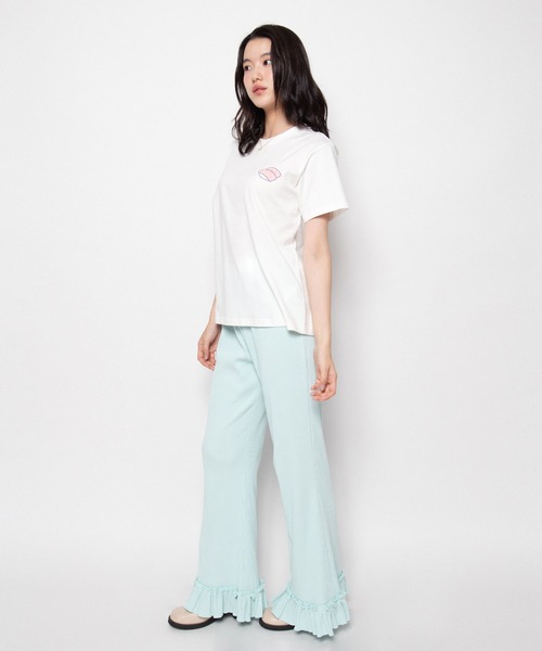 PUNYUS（プニュズ）の「【NEW SIZE】スーベニアＴシャツ（Tシャツ/カットソー・レディース・ホワイト/ピンク/サックスブルー・1/2/3/4/5）」の4枚目の写真