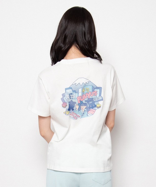 PUNYUS（プニュズ）の「【NEW SIZE】スーベニアＴシャツ（Tシャツ/カットソー・レディース・ホワイト/ピンク/サックスブルー・1/2/3/4/5）」の6枚目の写真