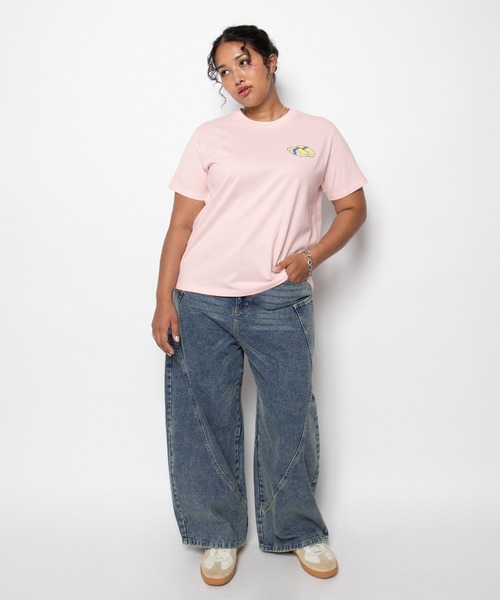 PUNYUS（プニュズ）の「【NEW SIZE】スーベニアＴシャツ（Tシャツ/カットソー・レディース・ホワイト/ピンク/サックスブルー・1/2/3/4/5）」の9枚目の写真