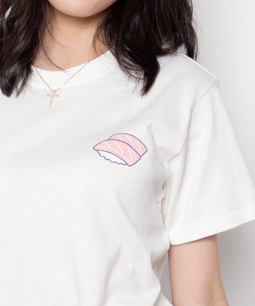 PUNYUS（プニュズ）の「【NEW SIZE】スーベニアＴシャツ（Tシャツ/カットソー・レディース・ホワイト/ピンク/サックスブルー・1/2/3/4/5）」の7枚目の写真