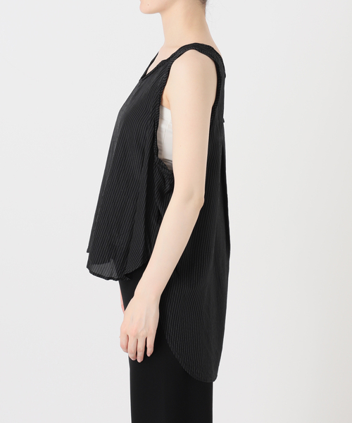 ARCHIVE STANCE(アーカイブスタンス)の「【ARCHIVE STANCE/アーカイブスタンス】washed stripe cupro tank(タンクトップ・レディース・ブラック・FREE)」の11枚目の写真