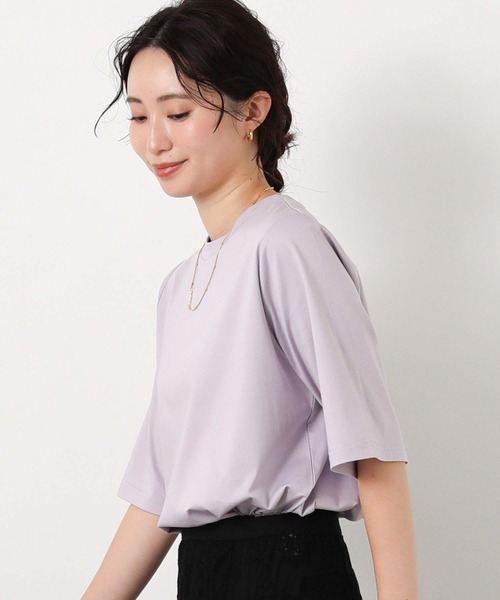 Gready Brilliant（グレディブリリアン）の「シルケットコットンクルー５分袖（Tシャツ/カットソー・レディース・ラベンダー/ブラック/オフホワイト・FREE）」の21枚目の写真