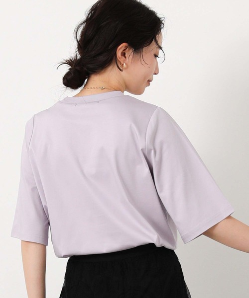 Gready Brilliant（グレディブリリアン）の「シルケットコットンクルー５分袖（Tシャツ/カットソー・レディース・ラベンダー/ブラック/オフホワイト・FREE）」の22枚目の写真