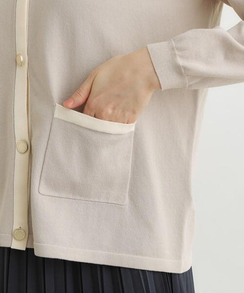 LAURA ASHLEY(ローラアシュレイ)の「【羽織におすすめ!洗える】バイカラーニットカーディガン(カーディガン/ボレロ・レディース・ブラック/ベージュ・40/38)」の16枚目の写真