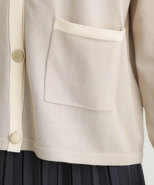 LAURA ASHLEY(ローラアシュレイ)の「【羽織におすすめ!洗える】バイカラーニットカーディガン(カーディガン/ボレロ・レディース・ブラック/ベージュ・40/38)」の17枚目の写真