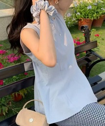 ノースリーブペプラムブラウス