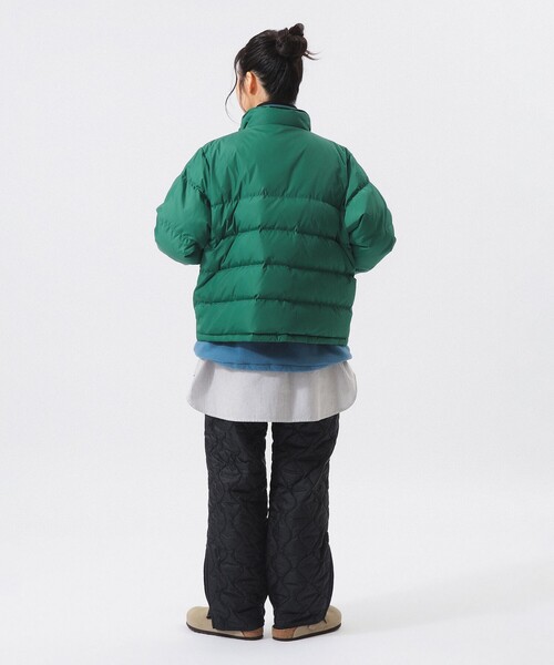 BEAMS BOY（ビームスボーイ）の「リバーシブル ダウン ジャケット（ダウンジャケット/コート・レディース・ネイビー/グリーン・2/1）」の4枚目の写真