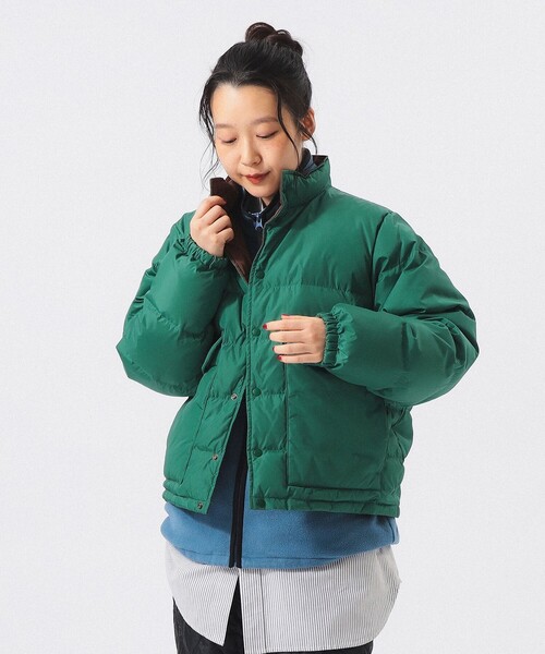 BEAMS BOY（ビームスボーイ）の「リバーシブル ダウン ジャケット（ダウンジャケット/コート・レディース・ネイビー/グリーン・2/1）」の5枚目の写真