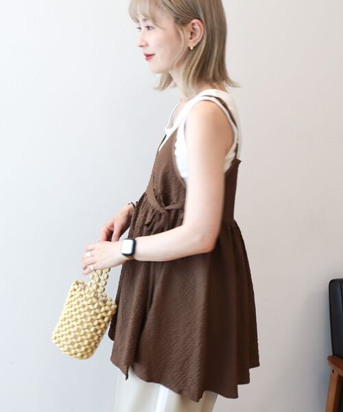 AMERICAN HOLIC(アメリカンホリック)の「【WEB限定】前後2WAYキャミソールチュニック【UVカット・イージーケア】(ベスト・レディース・ブラック/ブラウン・FREE)」の21枚目の写真