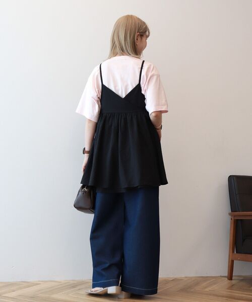 AMERICAN HOLIC(アメリカンホリック)の「【WEB限定】前後2WAYキャミソールチュニック【UVカット・イージーケア】(ベスト・レディース・ブラック/ブラウン・FREE)」の5枚目の写真