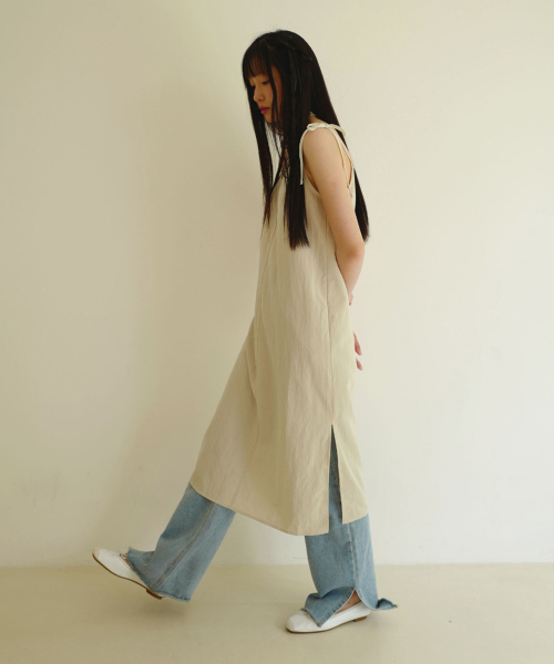 MOUI（モウイ）の「Dear stich ops (BEIGE)（ワンピース・レディース・その他・FREE）」の2枚目の写真